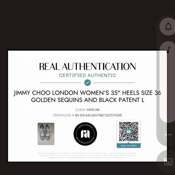 Jimmy Choo London women's 3.5" Heels Size 36 . Golden sequins and black patent l - Picture 11 of 11